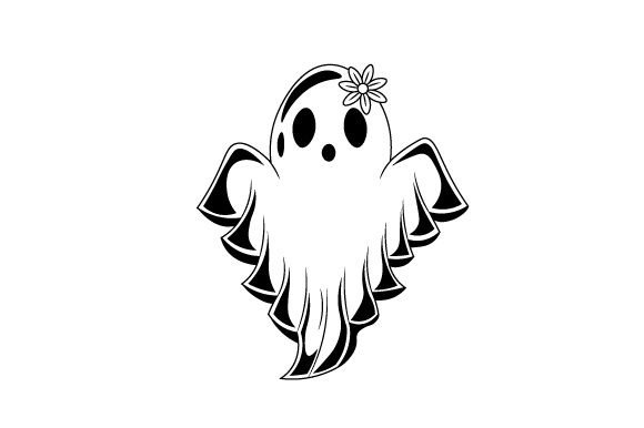 Retro Groovy Halloween Ghost