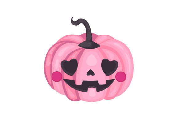 Cute Pink Halloween Pumpkin
