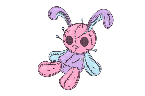 Pastel Goth Voodoo Doll
